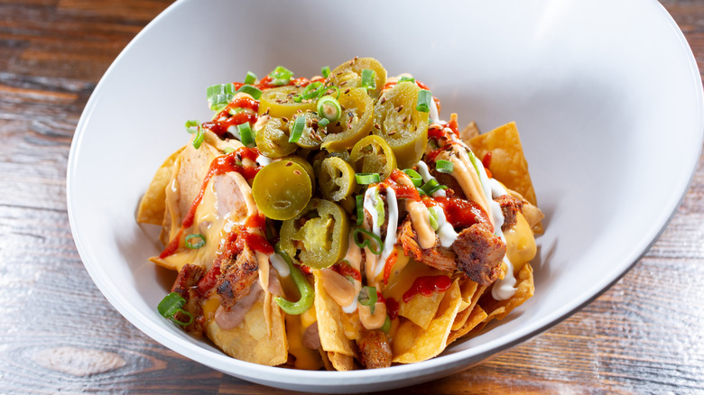 A bowl of Korean nachos