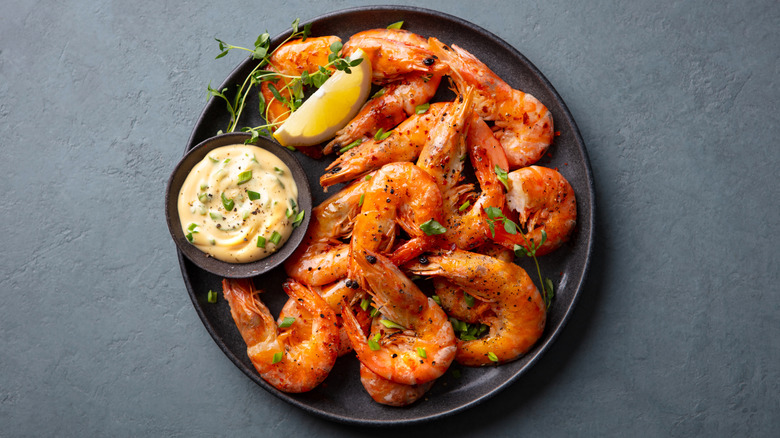 Plate of shrimp