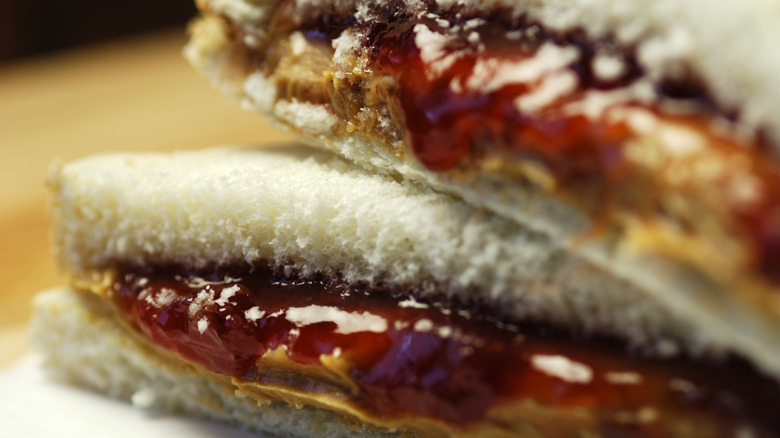 Peanut butter and jelly sandwich