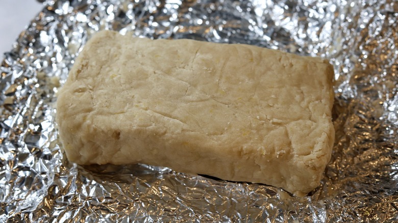 block of shortbread dough