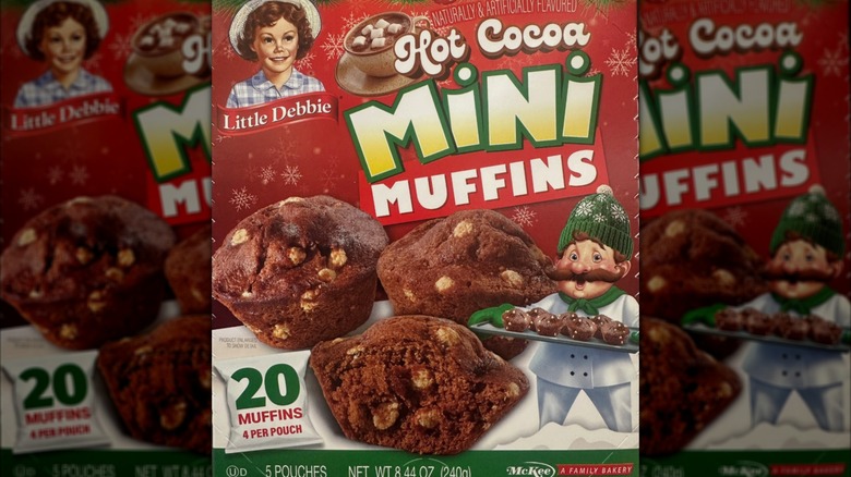 Box of Little Debbie Hot Cocoa Mini Muffins.