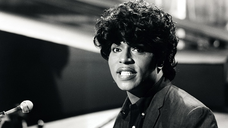 American singer and musician Little Richard seated at a piano on a television show in London circa 1966. (Photo by David Redfern/Redferns)