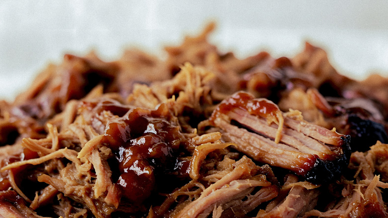 Close-up of pulled pork