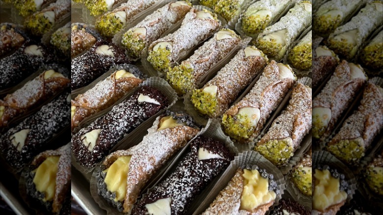 Cannolis from Eagle Rock Italian Bakery on display