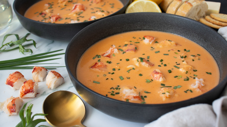 one bowl of lobster bisque