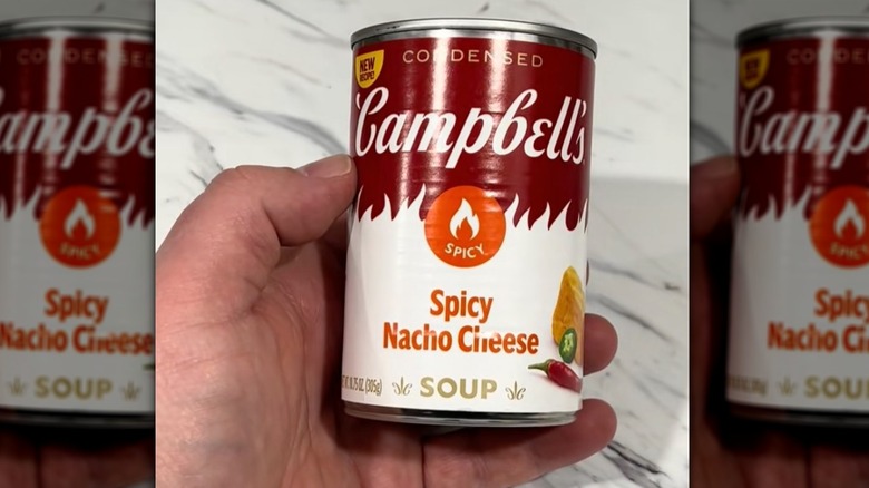 Campbell's Spicy Nacho Cheese Soup.