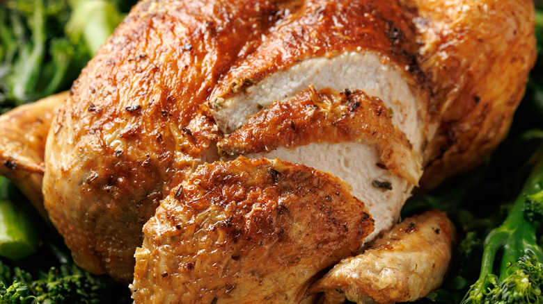 Roast chicken with crispy skin