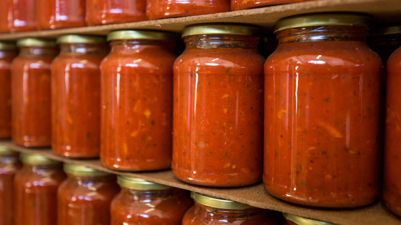 Jars of pasta sauce