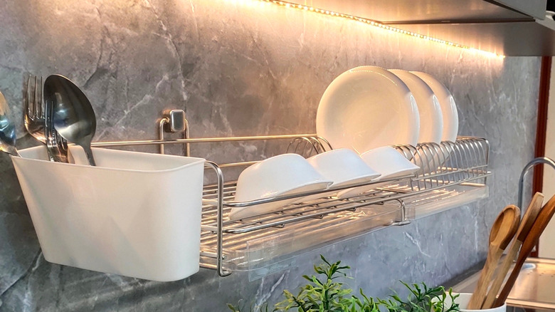 Modern wall mounted dish rack