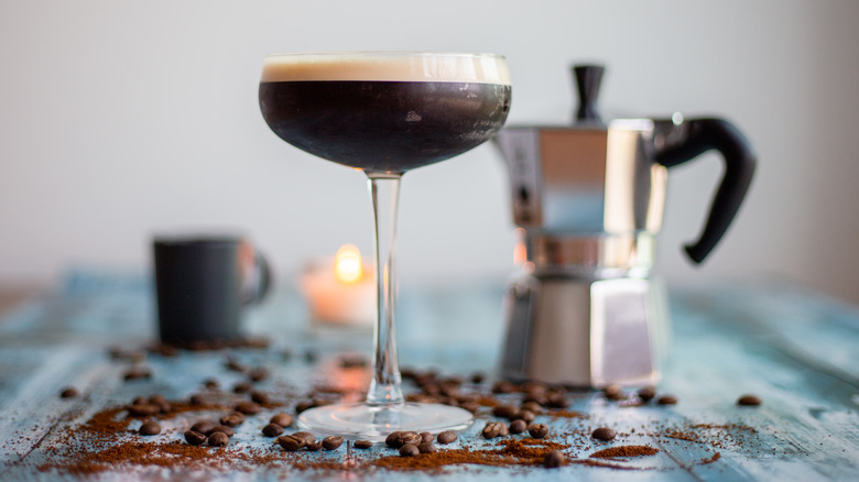 Espresso martini with moka pot