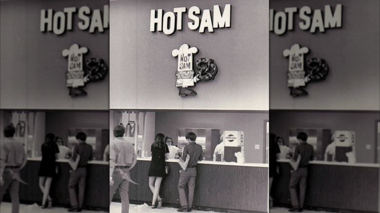 Vintage Hot Sam Pretzels storefront