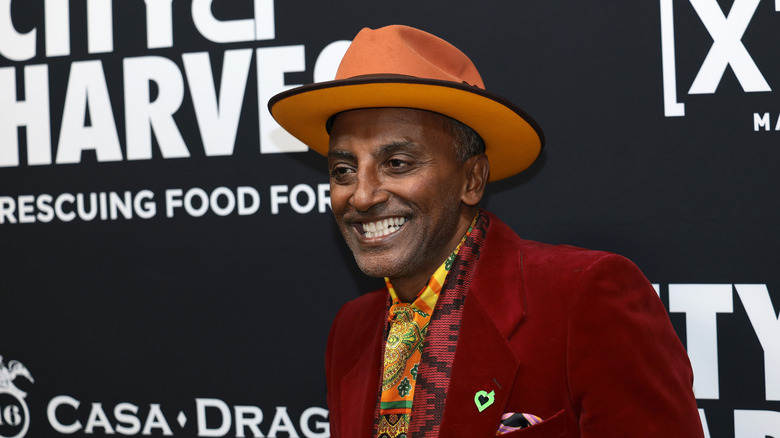 Chef Marcus Samuelsson smiling at an event