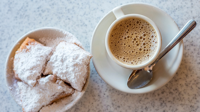 Beignets and coffee