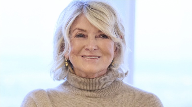 Martha Stewart wearing a turtleneck sweater