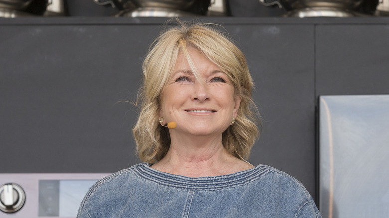 Martha Stewart smiling in kitchen