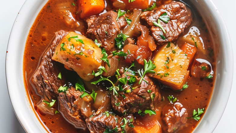 A bowl of beef stew
