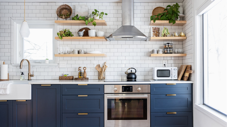 A kitchen with utility appliances