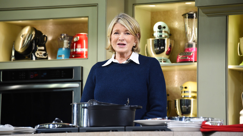 Martha Stewart in a kitchen