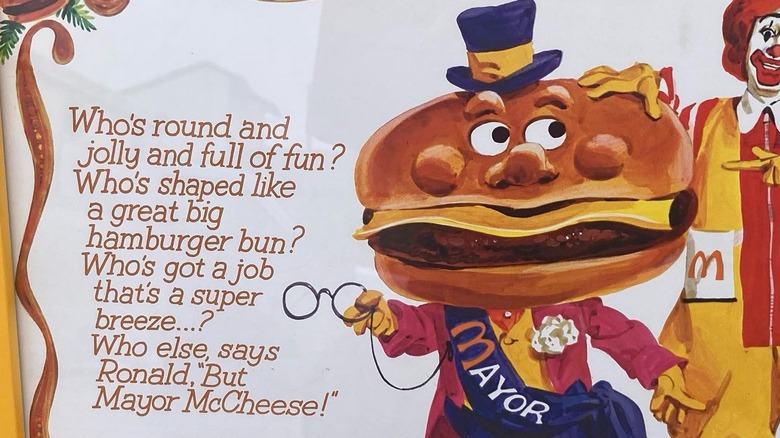 A vintage McDonald's placemat with Mayor McCheese