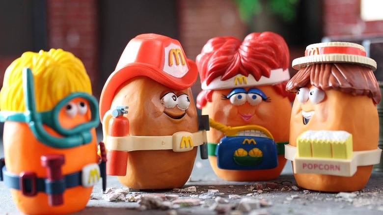 Four McNugget Buddies toys from McDonald's