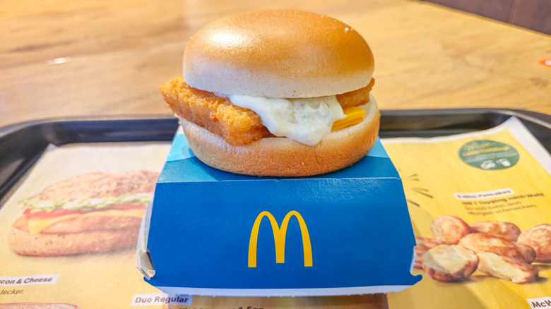 Filet-O-Fish on top of McDonald's box