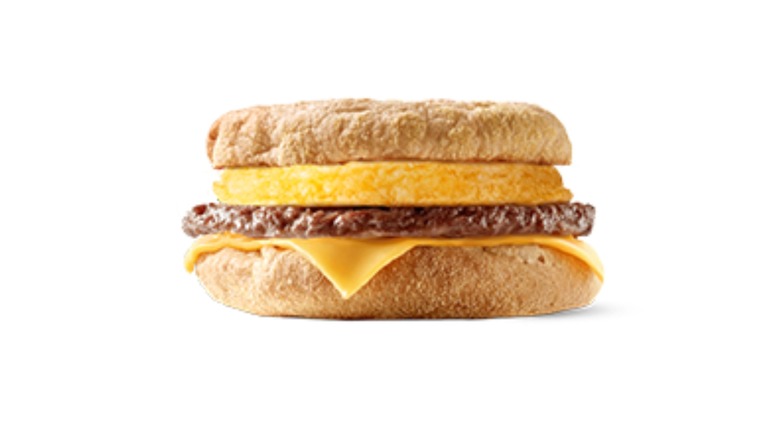 The Muffin with Beef & Omelette at McDonald's in Azerbaijan.