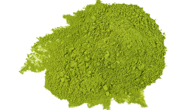 A pile of matcha powder