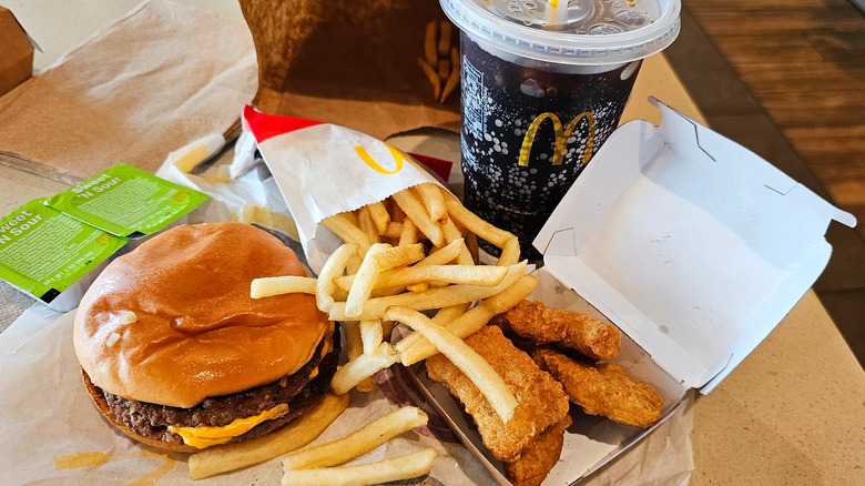 McDonald's value menu items with a drink