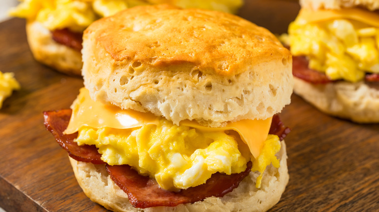 Bacon egg and cheese biscuit