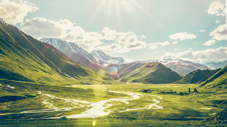 A part of the mountainous northern region of Georgia