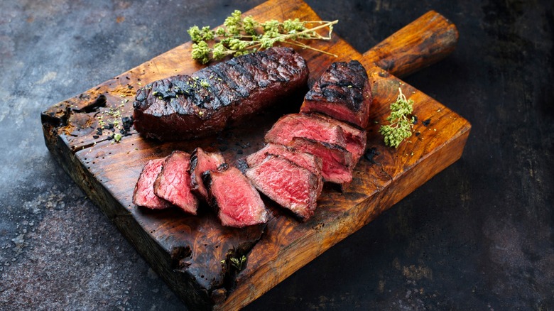 grilled aged steak