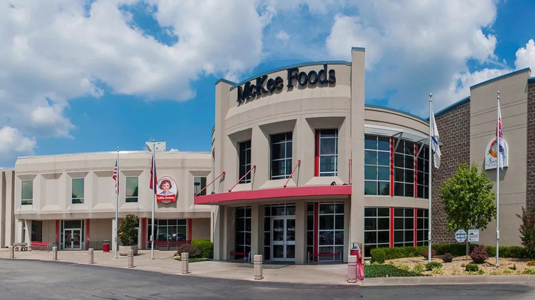 The front of a McKee Foods building.