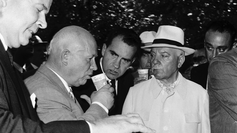 Khrushchev drinking Pepsi