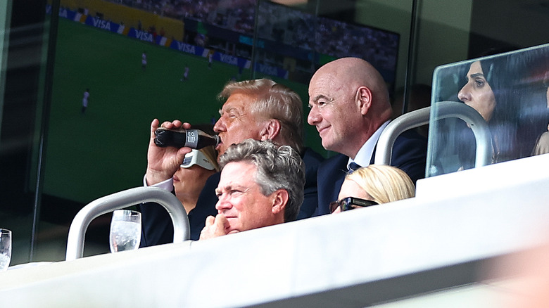 Donald Trump drinking Diet Coke