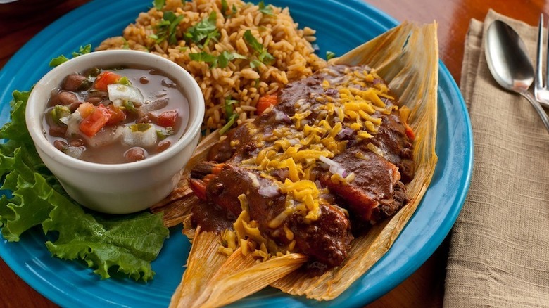 Beef Tamale Plate from El Chico Cafe in Dallas, Texas