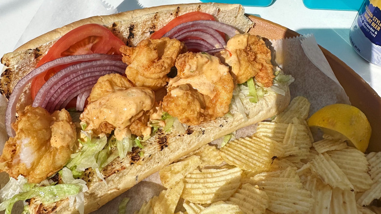 Tide Tables' Shrimp Po' Boy