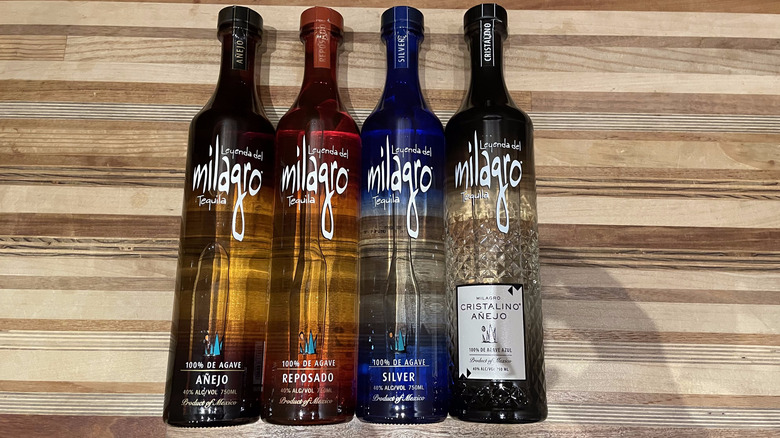 four bottles of Milagro