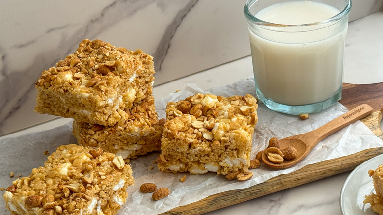 rice krispie treats on board