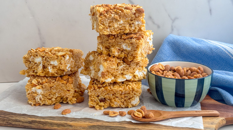 treats stacked on board