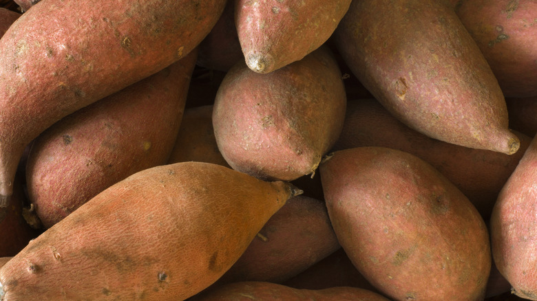 Pile of sweet potatoes