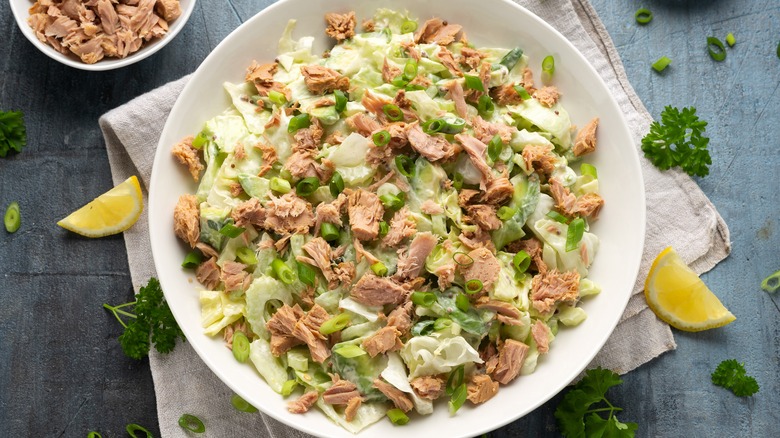 Tuna on a salad