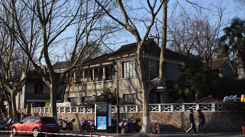 exterior of the McDonald's in the former residence of Chiang Ching-kuo in Hangzhou, China