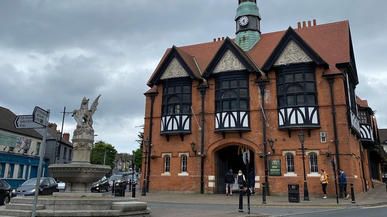 exterior of the McDonald's in the old town hall in Bray, Ireland