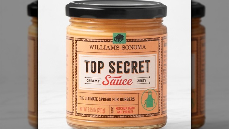Jar of Williams Sonoma Top Secret Sauce