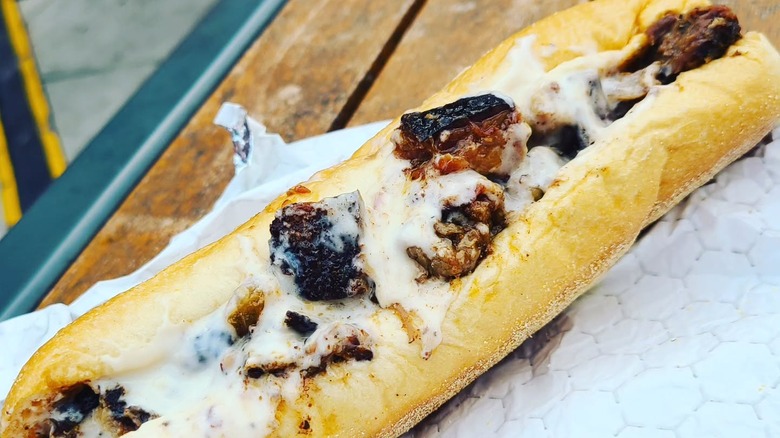 A Burnt Ends Cheesesteak at Citizens Bank Park