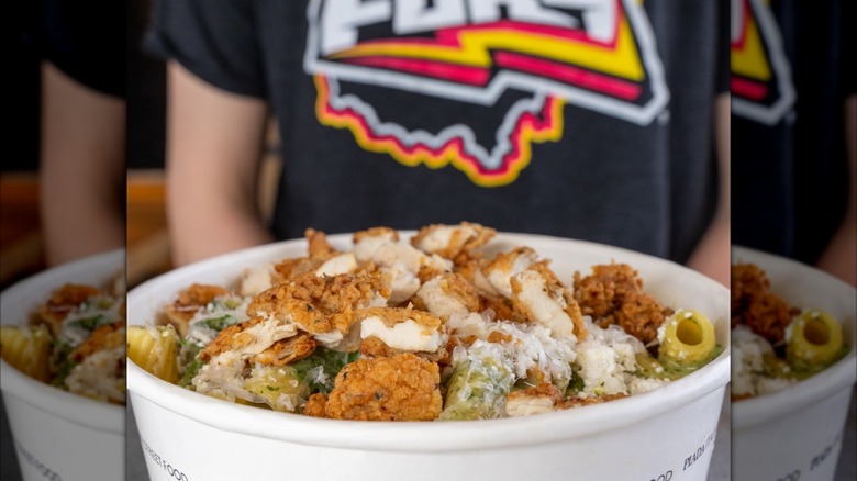 Crispy chicken fritte salad at Piada