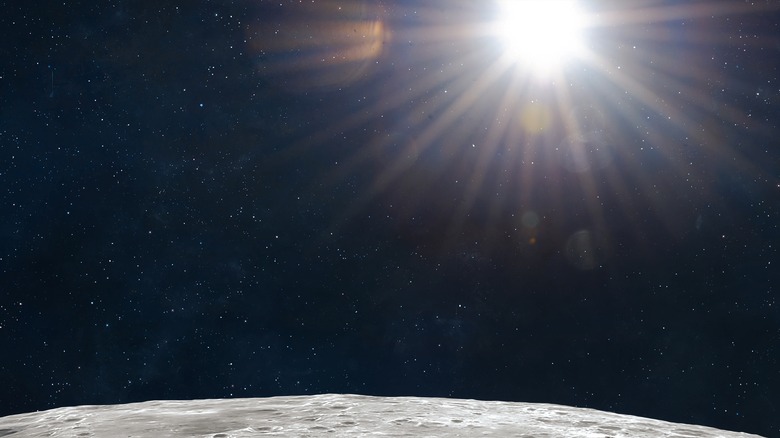 moon in outer space
