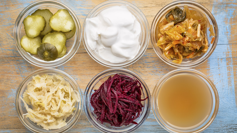 jars of fermented food 