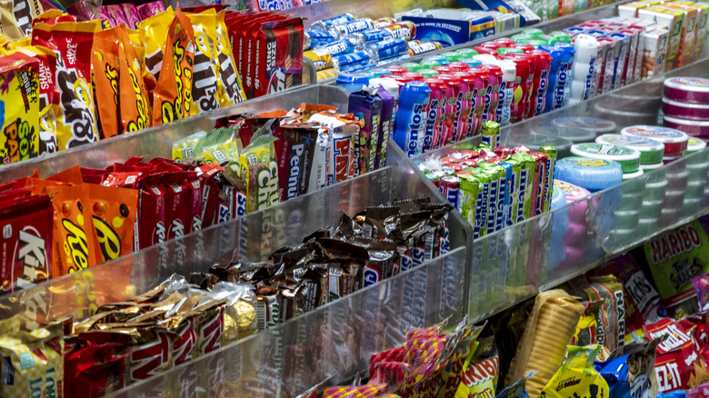 Candy aisle in store