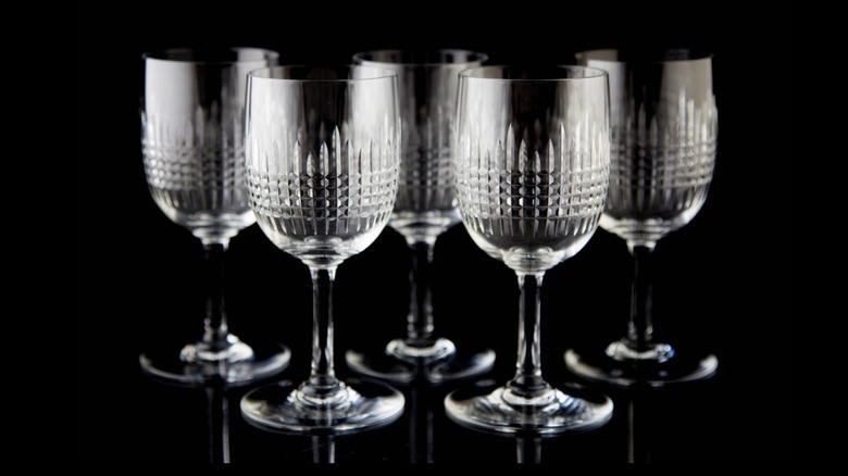 Set of Baccarat wine glasses